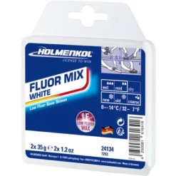 Holmenkol Fluormix LF White Wax 2 X 35g Cire Pour Skis Et Snowboard
