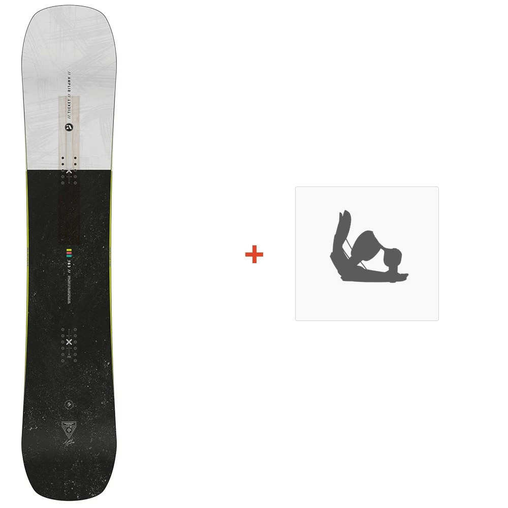 Snowboard Amplid Ticket 2022 + Fixations De Snowboard 3 Snowboard Amplid Ticket 2022 + Fixations De Snowboard